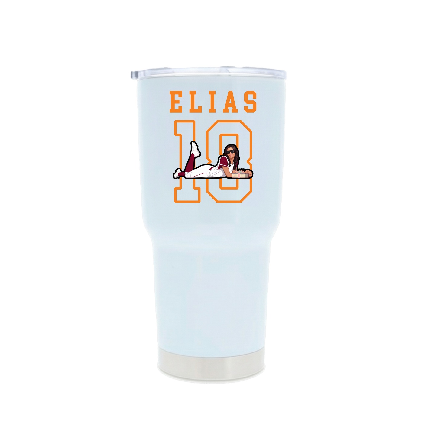 30oz Stainless Steel Tumbler — Shirsey in White