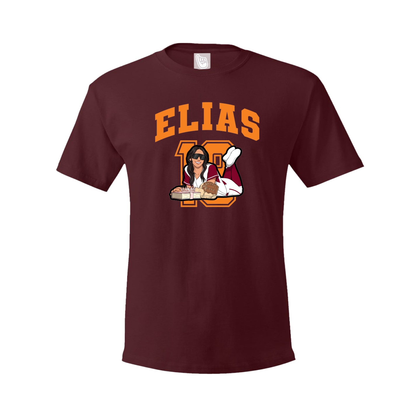 Tee — Number in Maroon