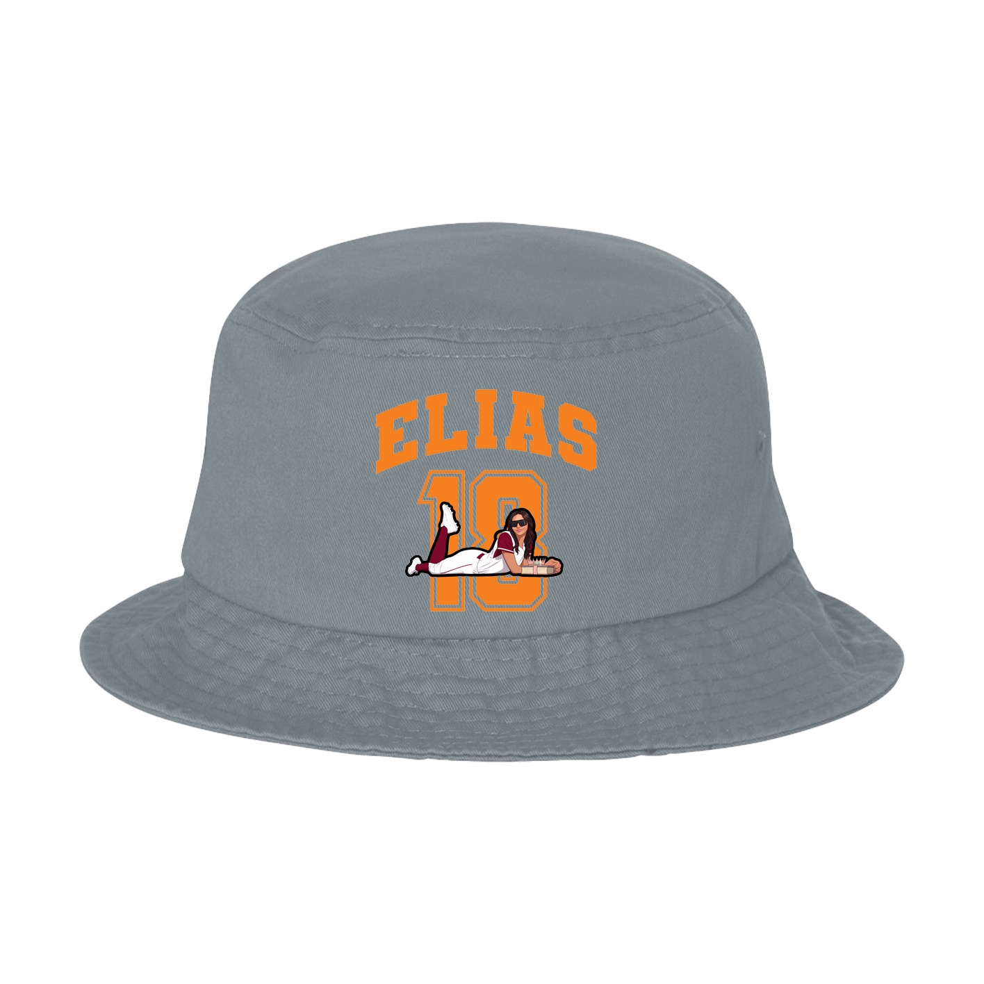 Bucket Cap — Number in Grey