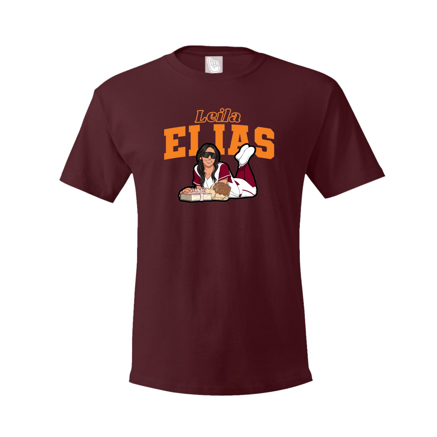 Tee — Name Arch in Maroon