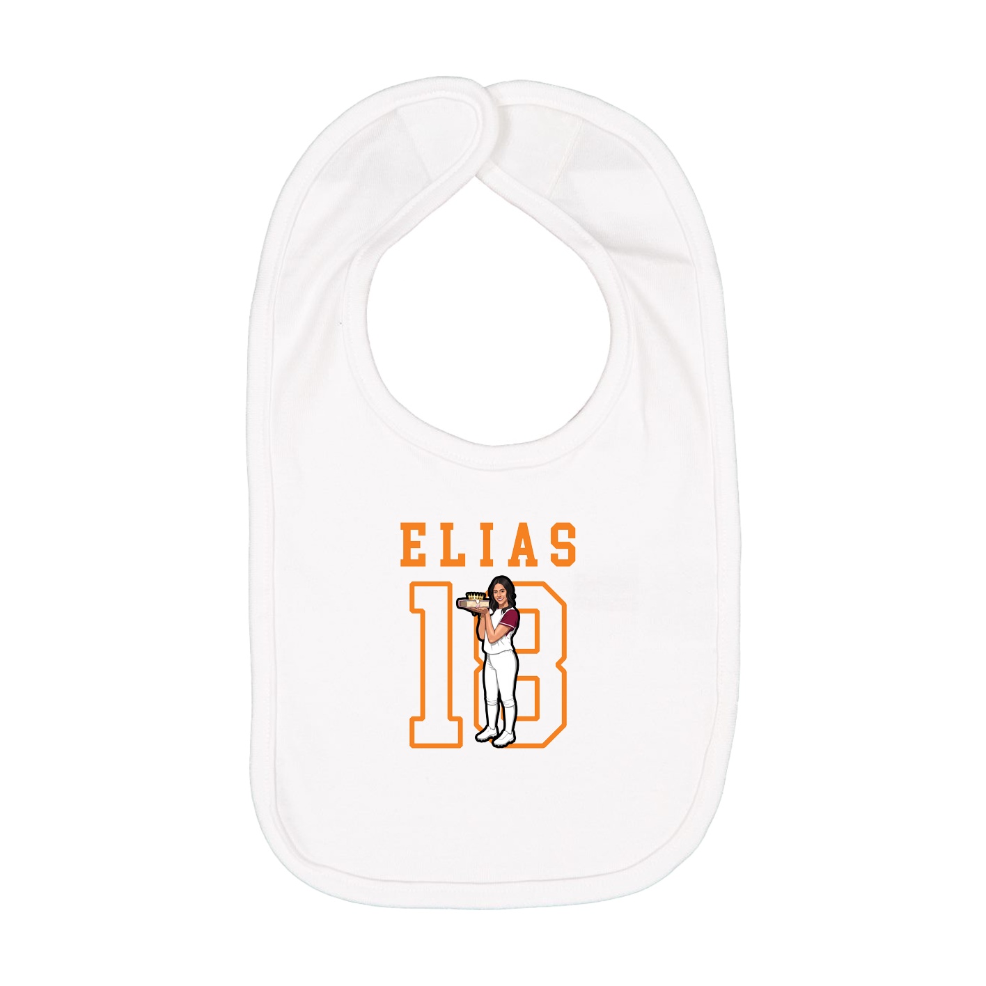 Infant Bib — Shirsey in White