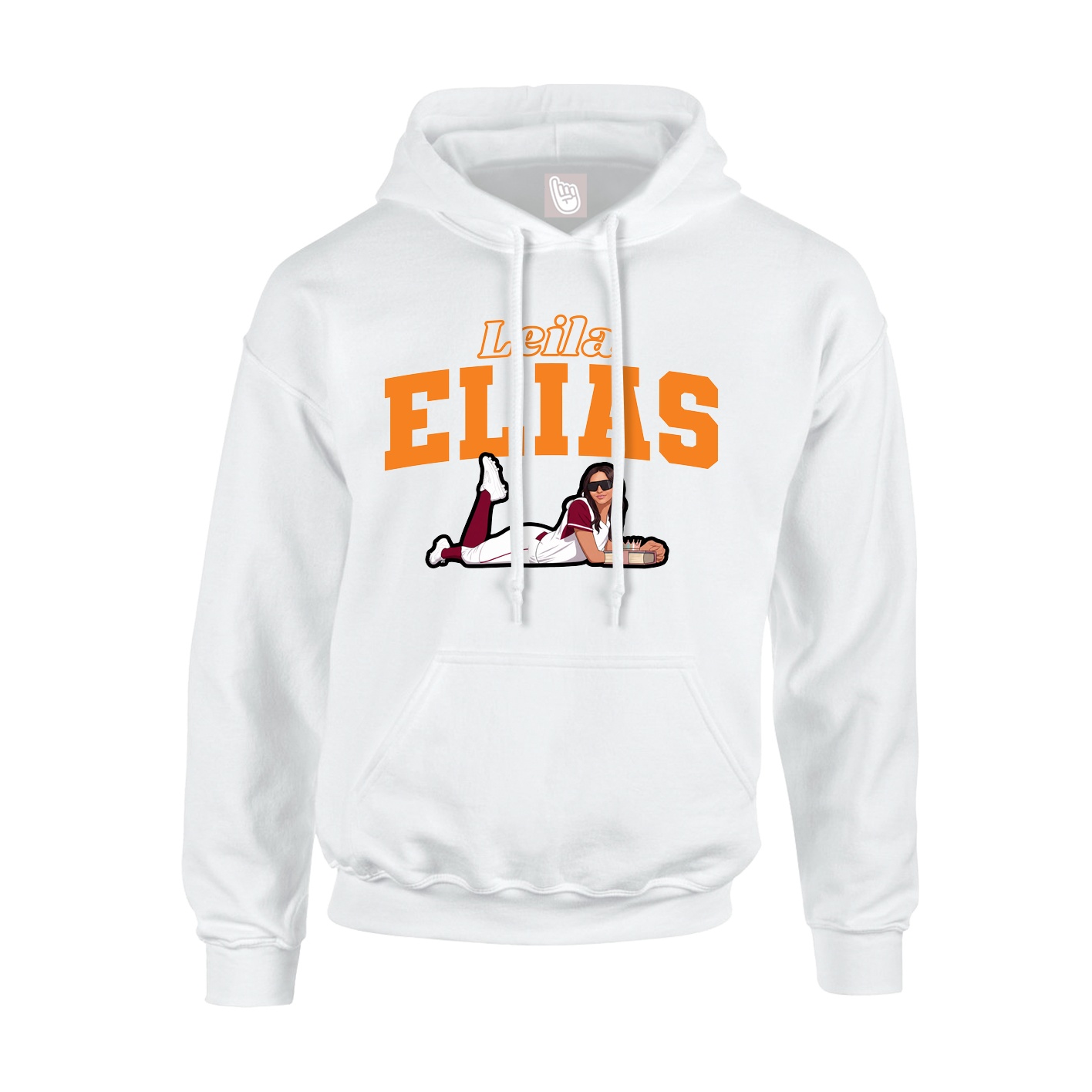 Hoodie — Name Arch in White