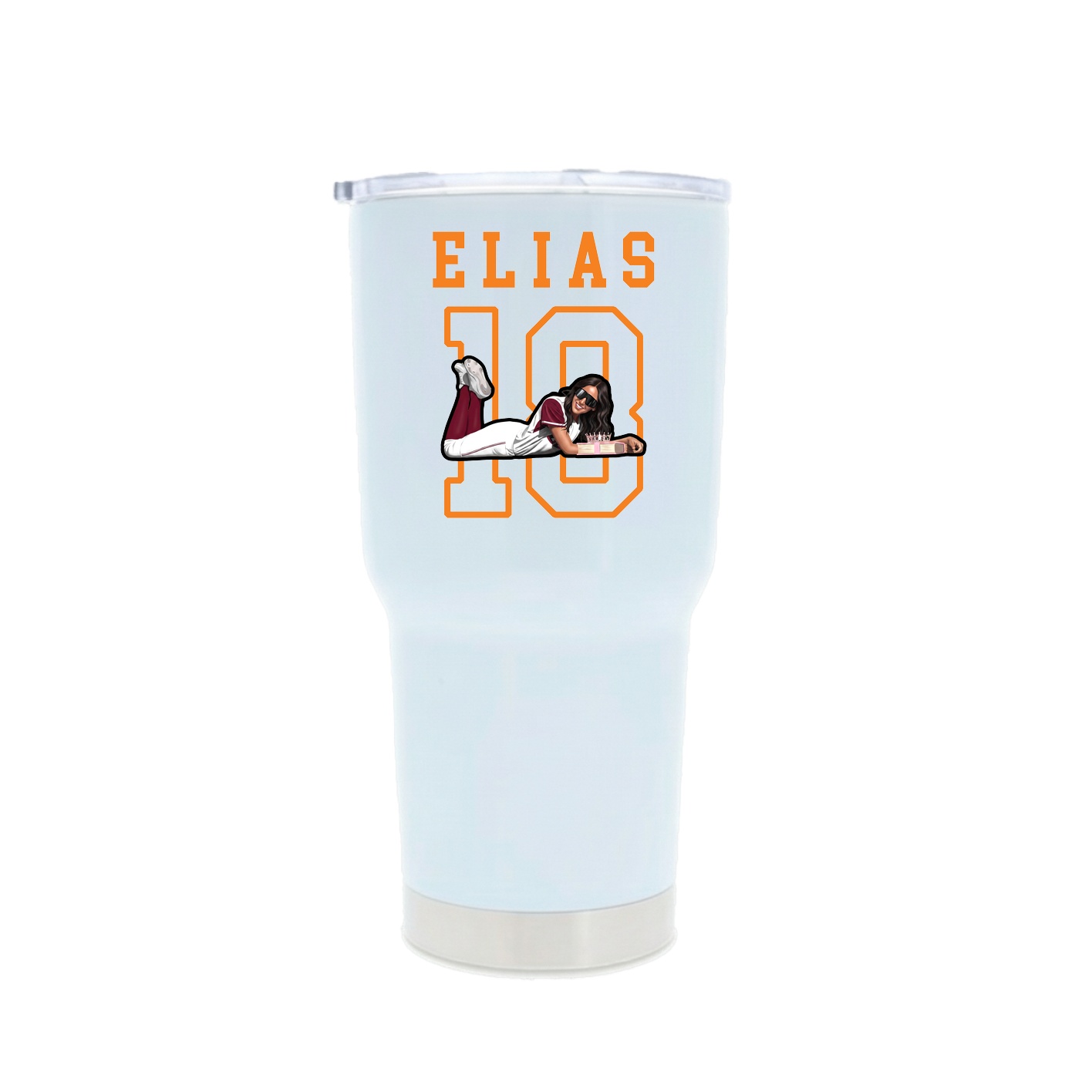30oz Stainless Steel Tumbler — Shirsey in White