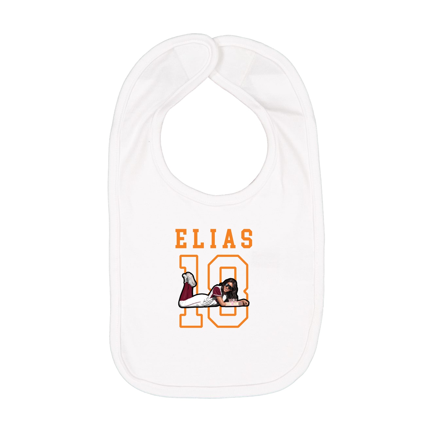 Infant Bib — Shirsey in White