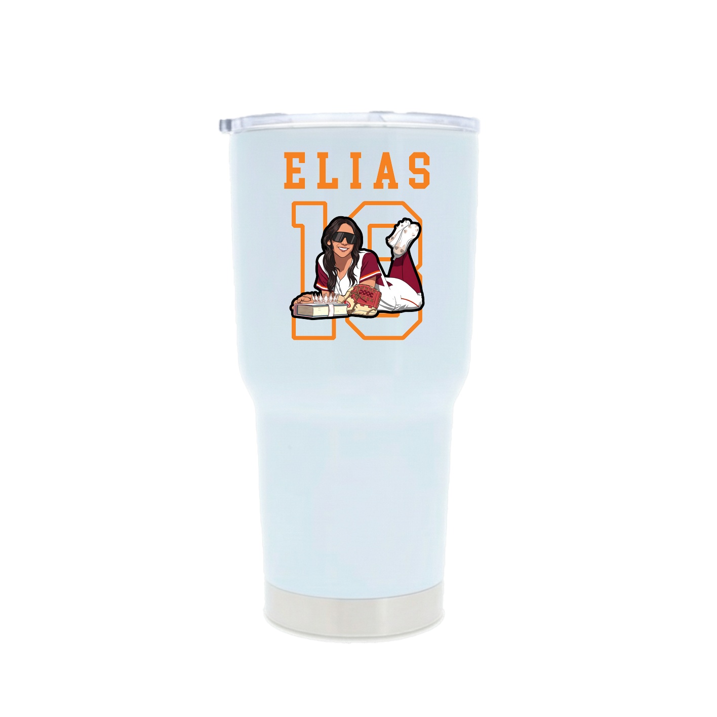 30oz Stainless Steel Tumbler — Shirsey in White