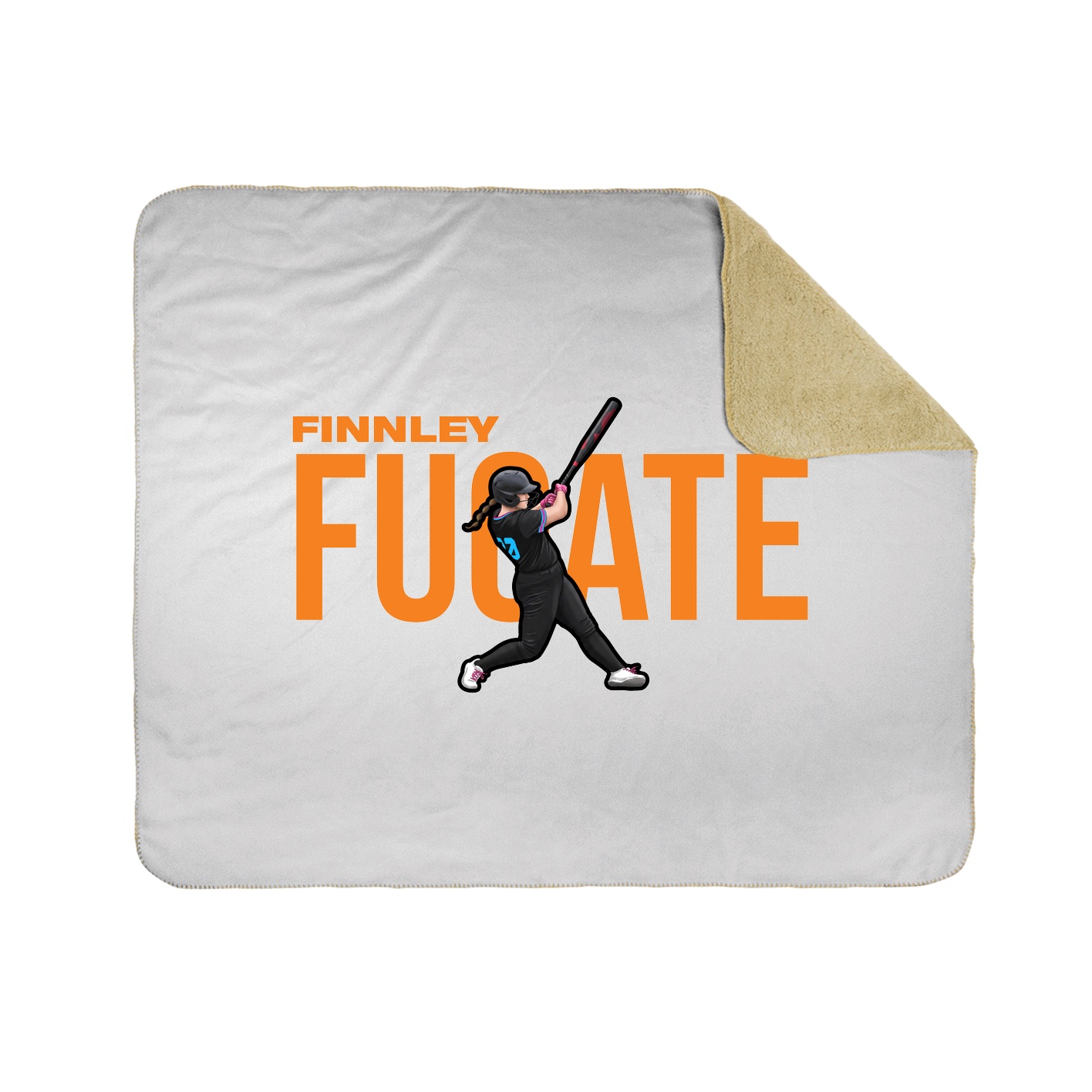 Throw Blanket — Player Name in White