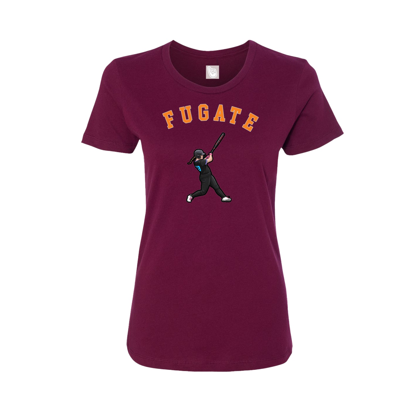Fitted Women's Tee — Shirsey Arch in Maroon