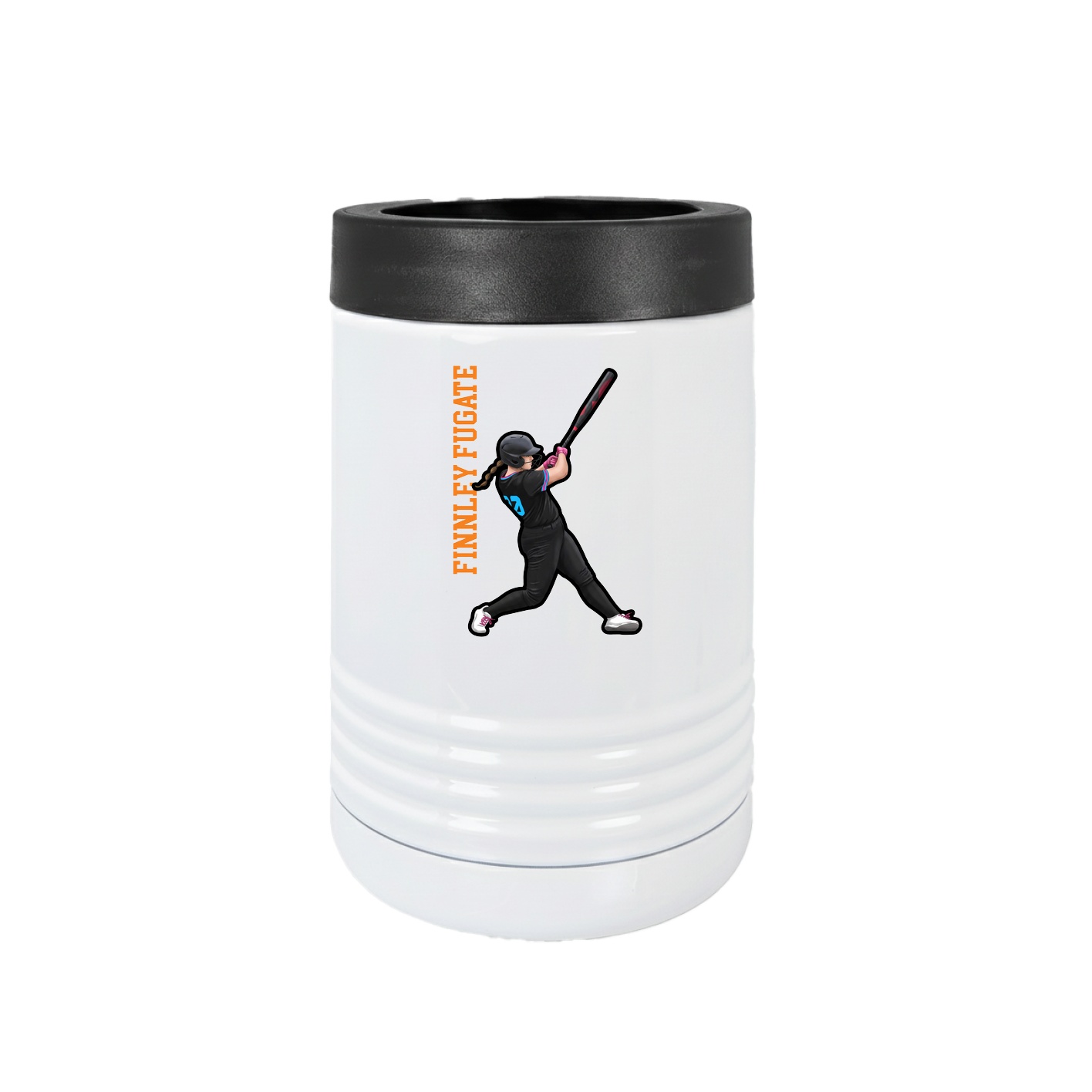 Beverage Holder — Name Vertical in White