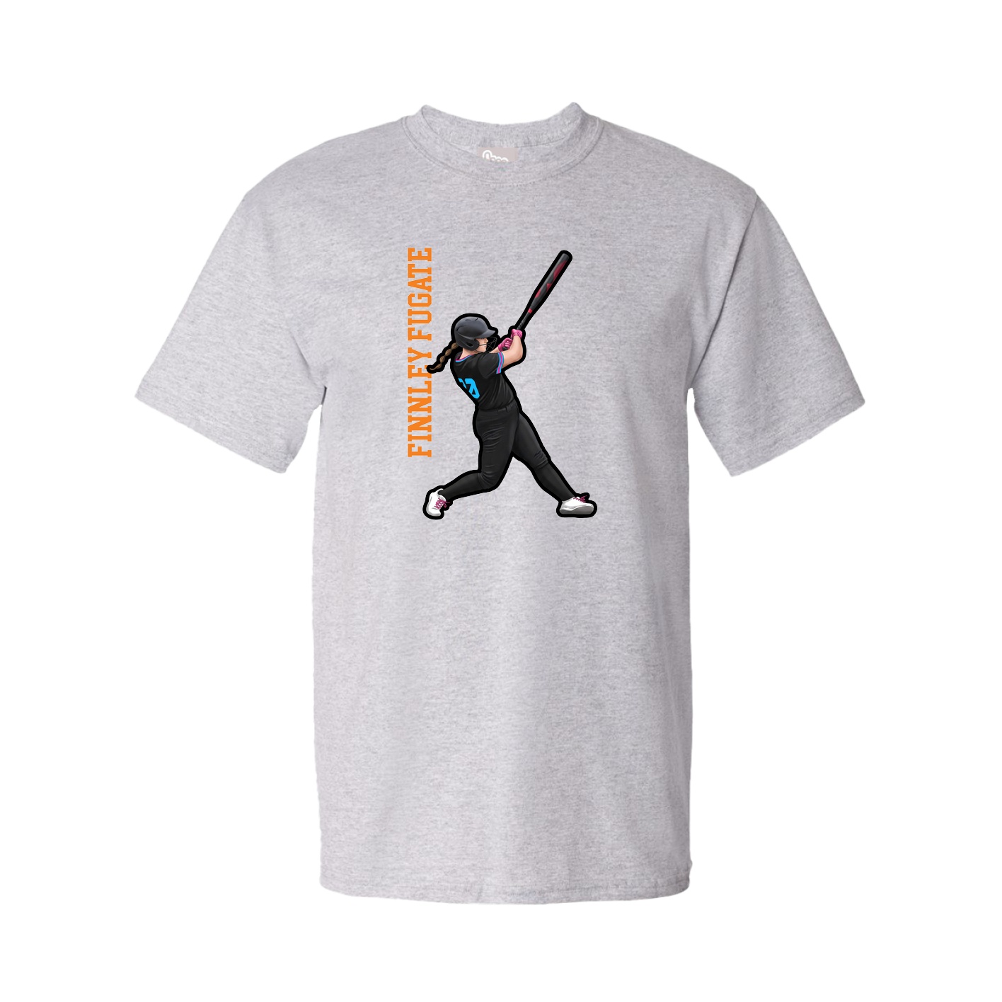 Tee — Name Vertical in Grey