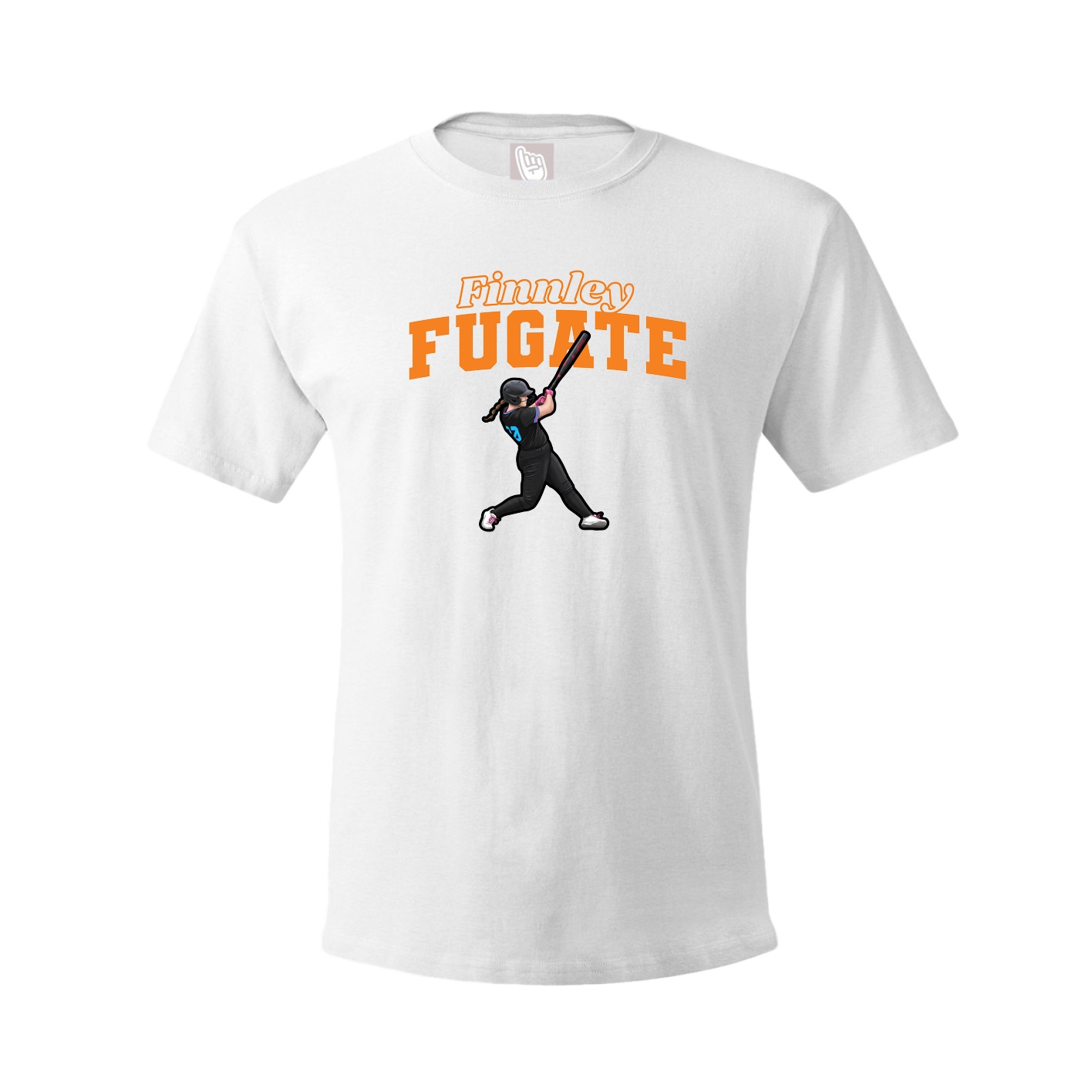 Youth Tee — Name Arch in White