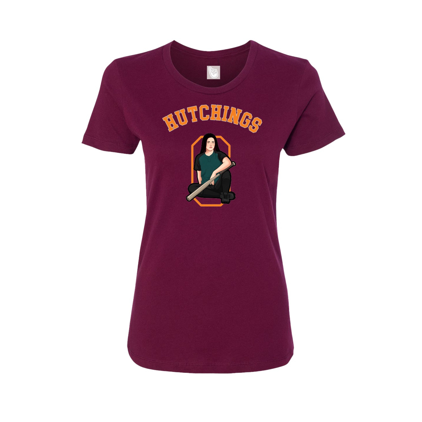 Fitted Women's Tee — Shirsey Arch in Maroon