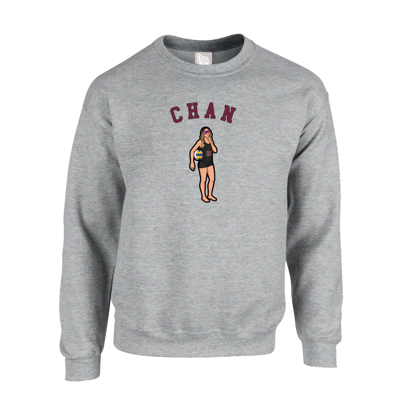 Fleece Crew — Shirsey Arch in Grey