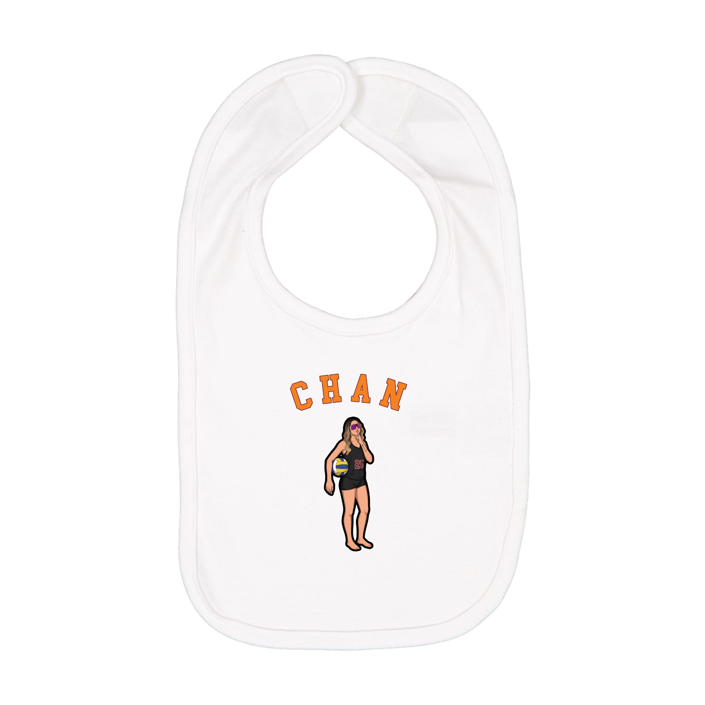 Infant Bib — Shirsey Arch in White