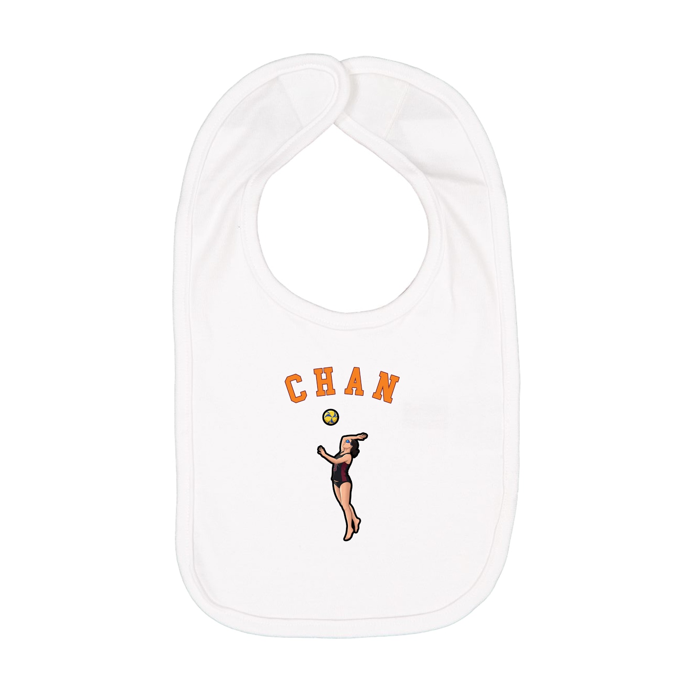 Infant Bib — Shirsey Arch in White