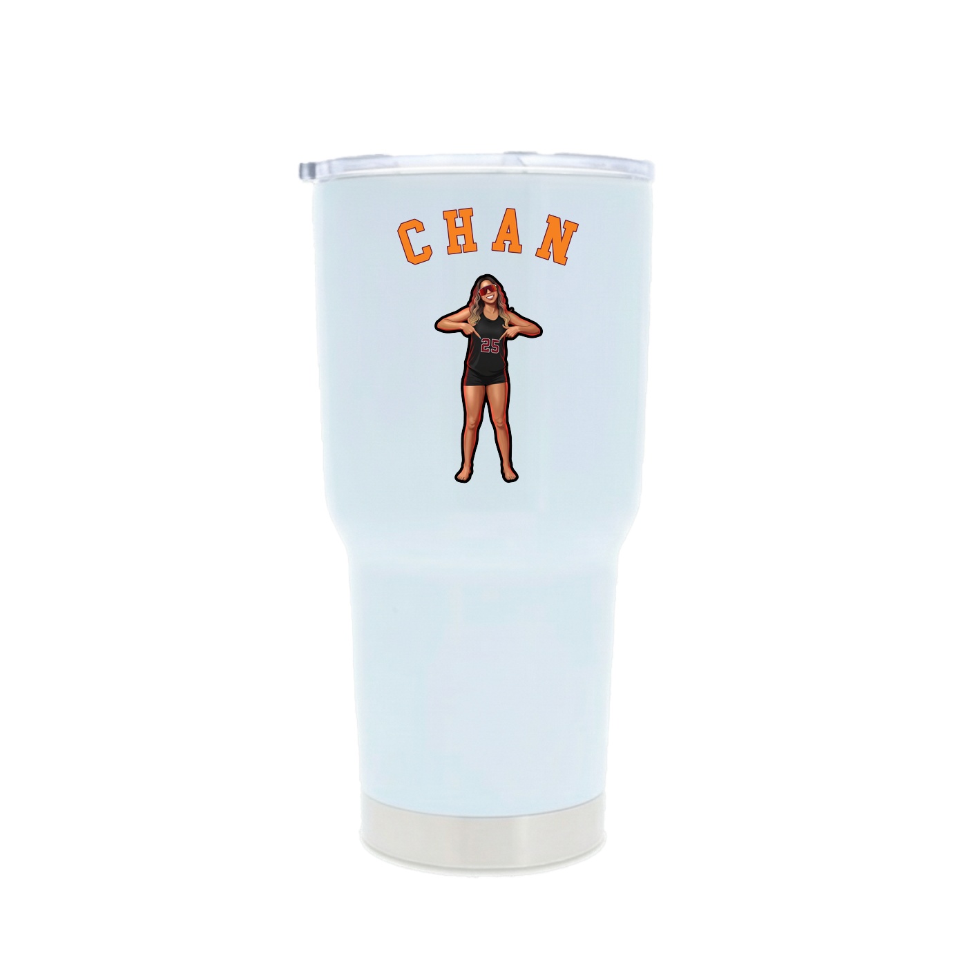 30oz Stainless Steel Tumbler — Shirsey Arch in White