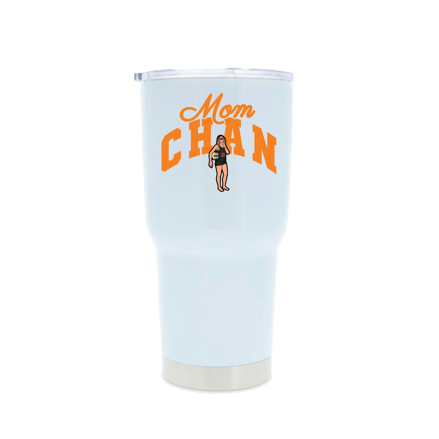 30oz Stainless Steel Tumbler — Mothers Day Arch in White