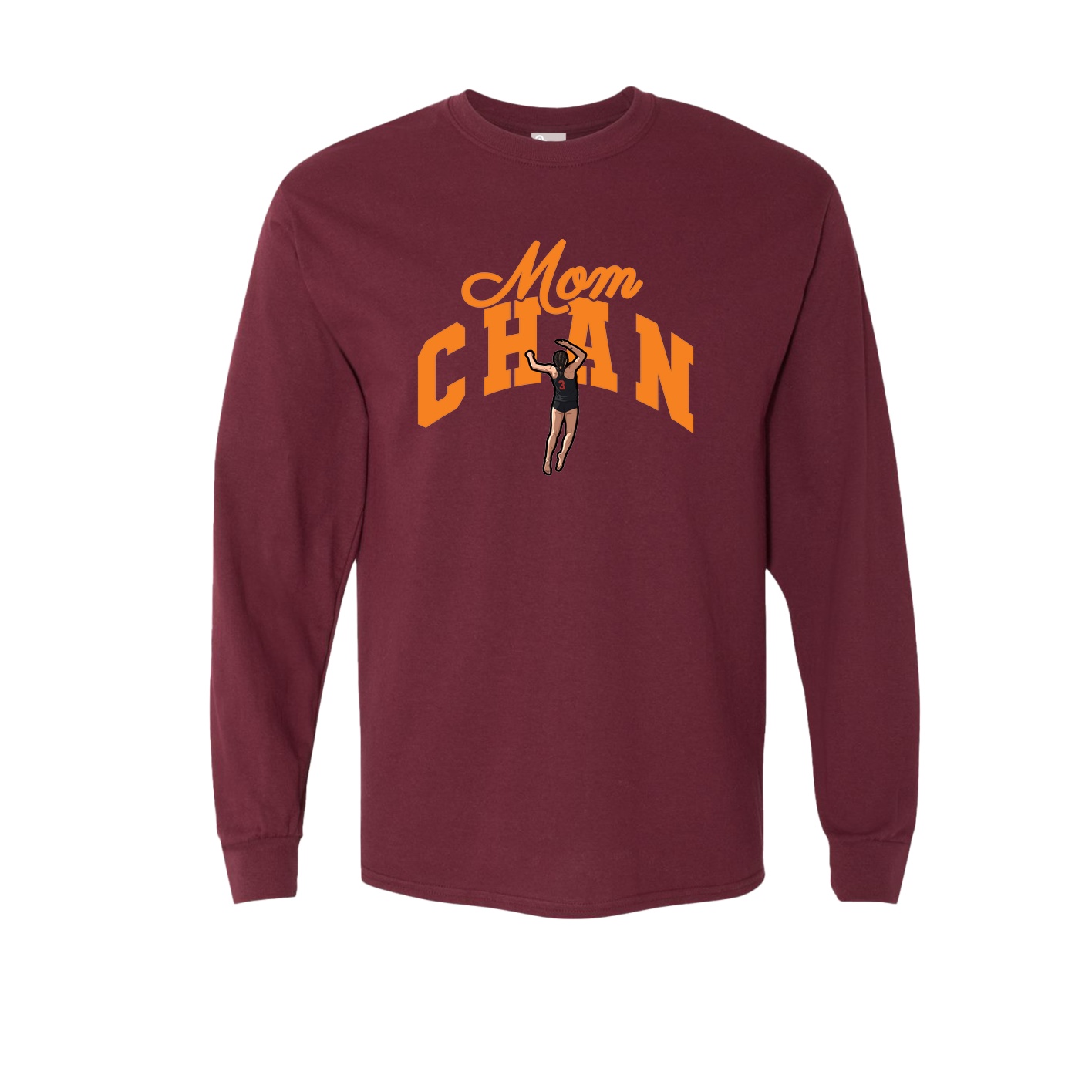 Long Sleeve Tee — Mothers Day Arch in Maroon