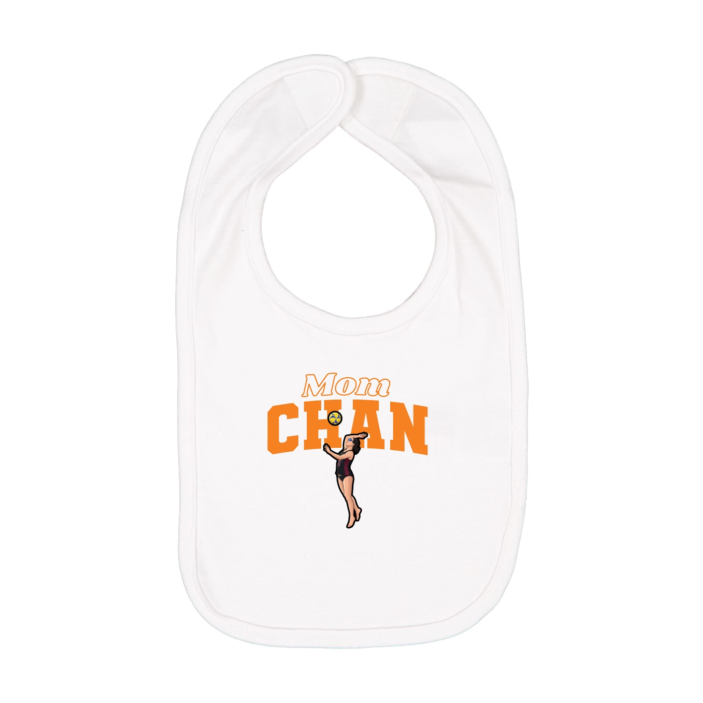 Infant Bib — Mothers Day Block in White
