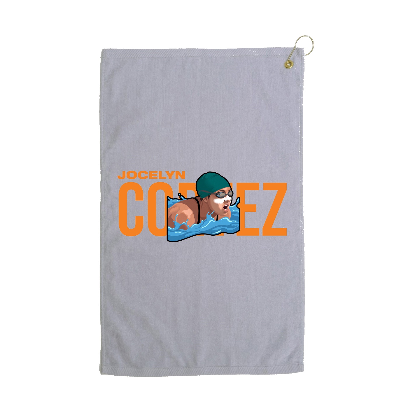 Golf Towel — Player Name in Grey