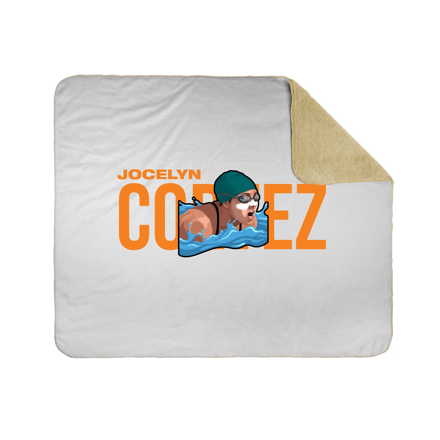 Throw Blanket — Player Name in White