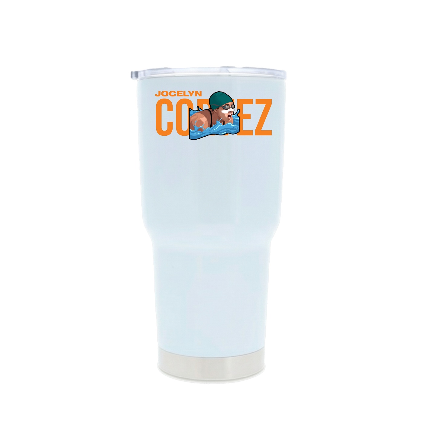 30oz Stainless Steel Tumbler — Player Name in White