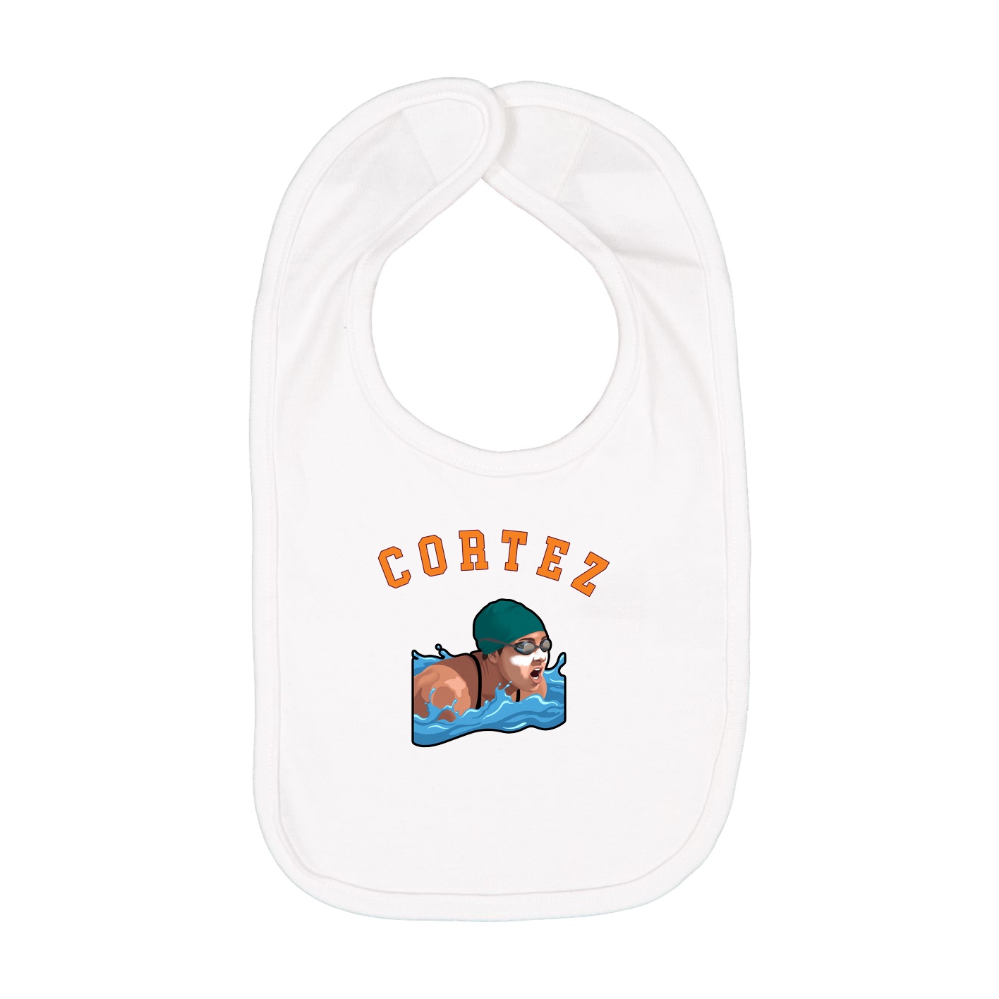 Infant Bib — Shirsey Arch in White