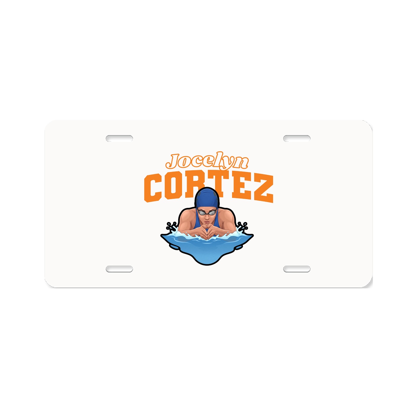 License Plate — Name Arch in Classic