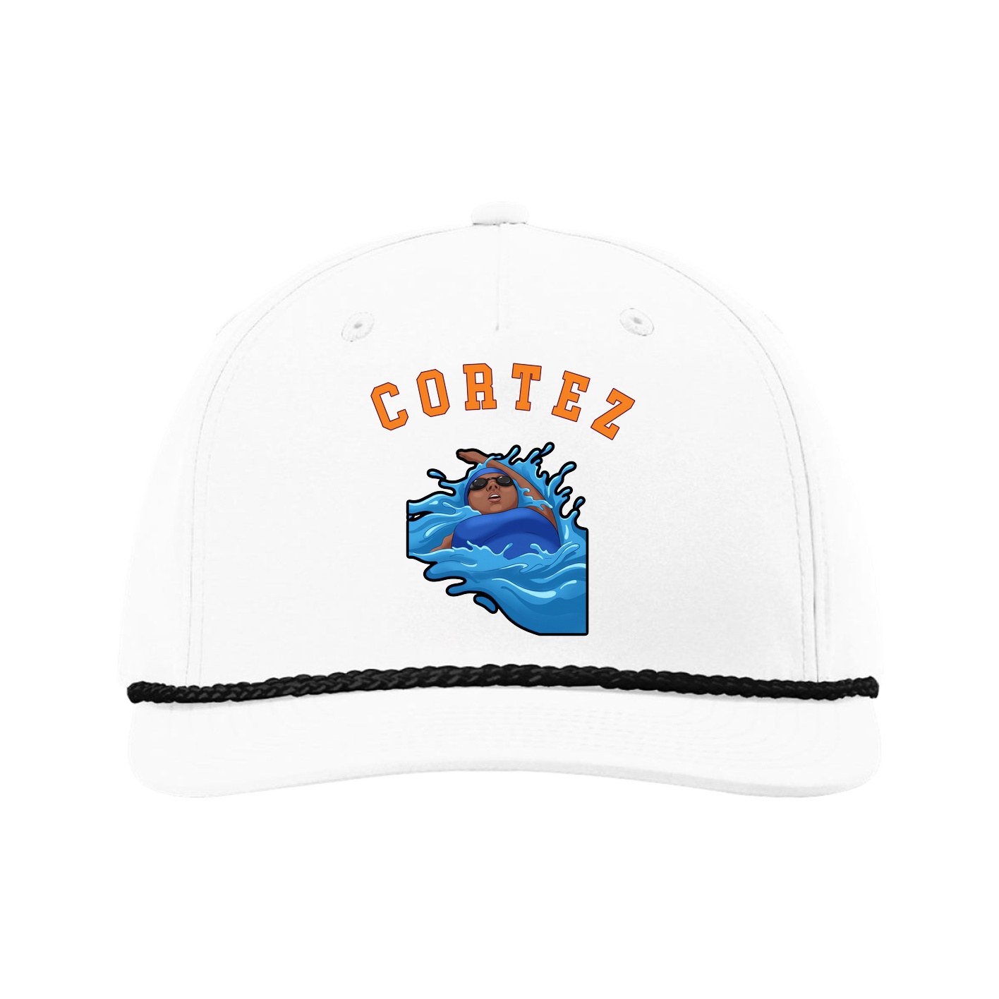 Five-Panel Classic Rope Cap — Shirsey Arch in White