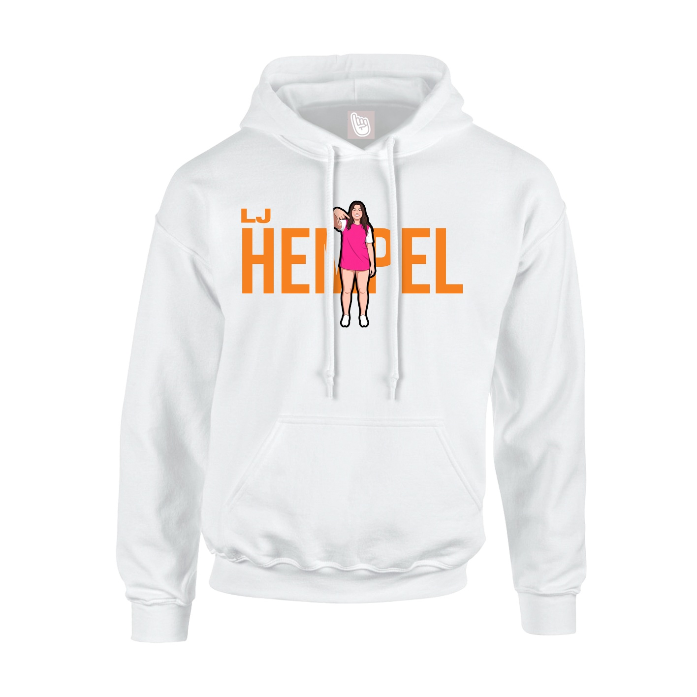 Youth Hoodie — Player Name in White