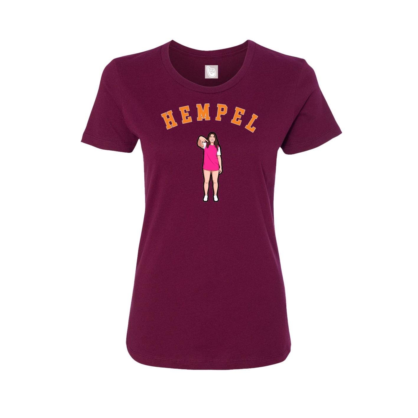 Fitted Women's Tee — Shirsey Arch in Maroon