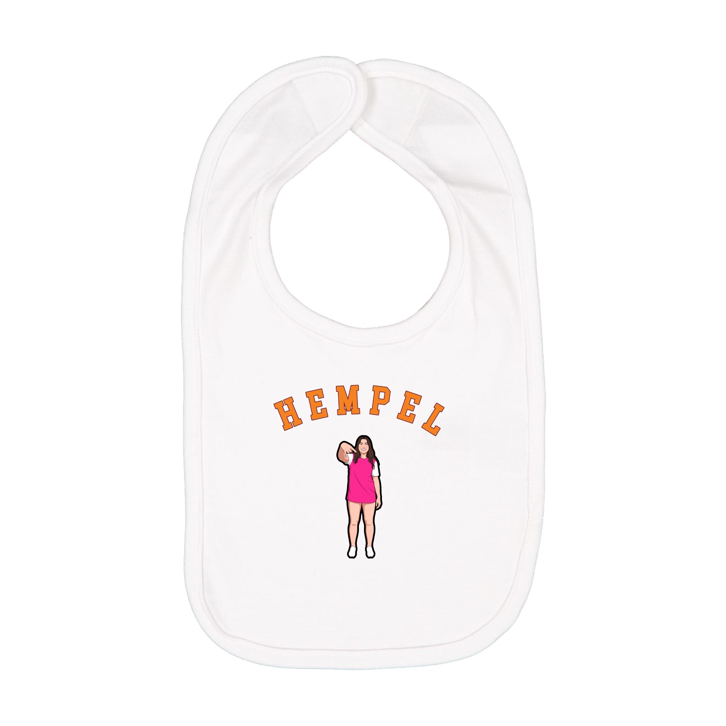 Infant Bib — Shirsey Arch in White