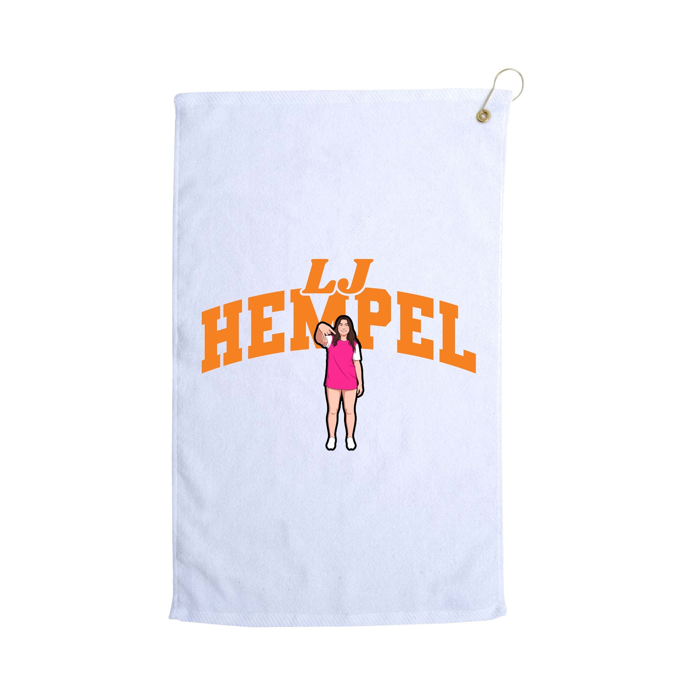 Golf Towel — Signature Arch in White