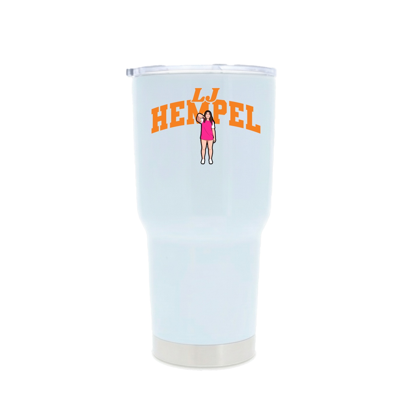 30oz Stainless Steel Tumbler — Signature Arch in White