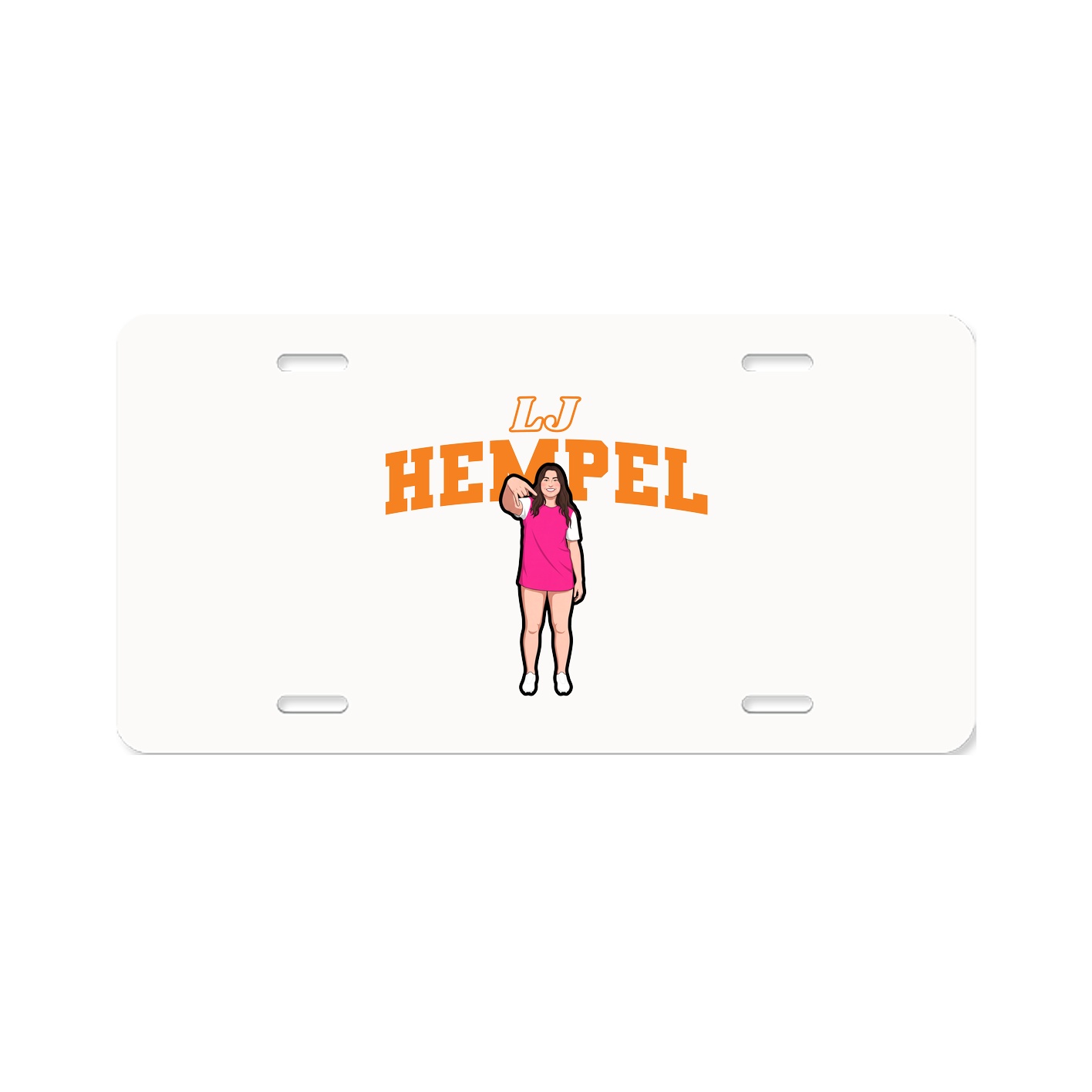 License Plate — Name Arch in Classic