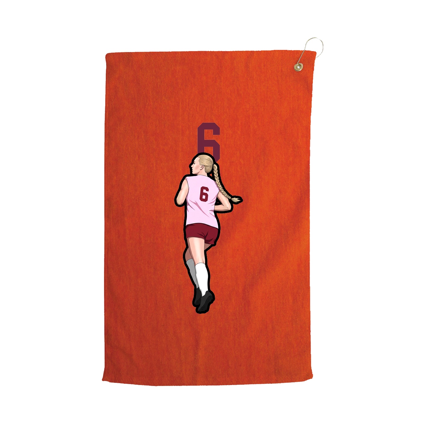 Golf Towel — Number Top in Orange