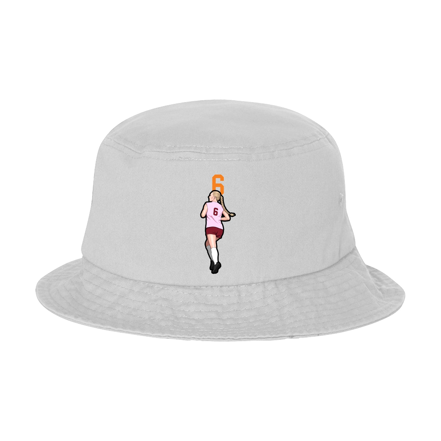 Bucket Cap — Number Top in White