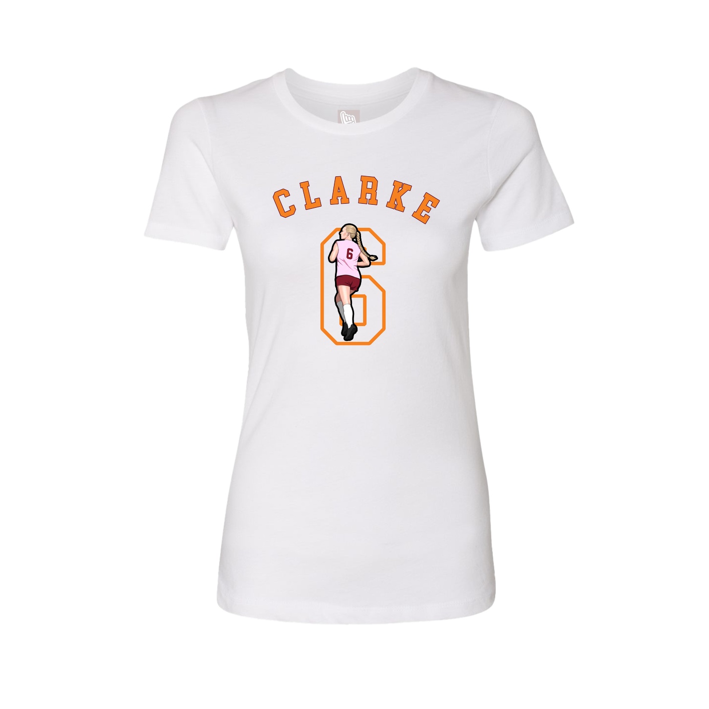 Fitted Women's Tee — Shirsey Arch in White