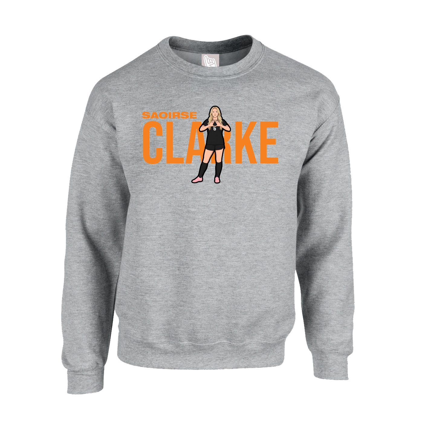 Fleece Crew — Player Name in Grey