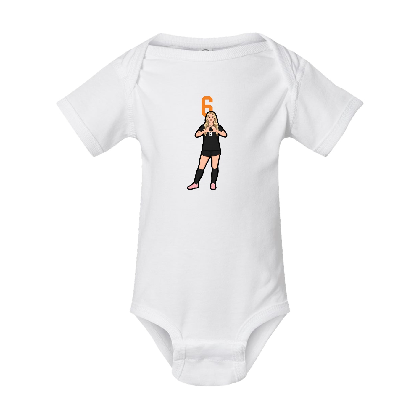 Baby Onesie — Number Top in White