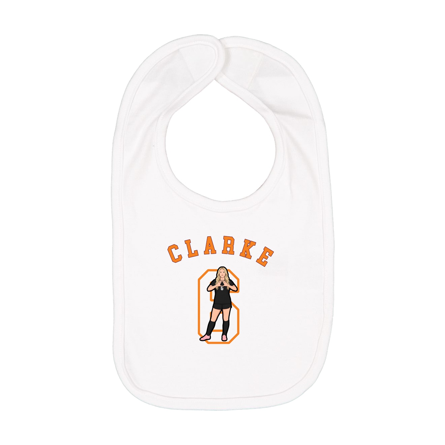 Infant Bib — Shirsey Arch in White