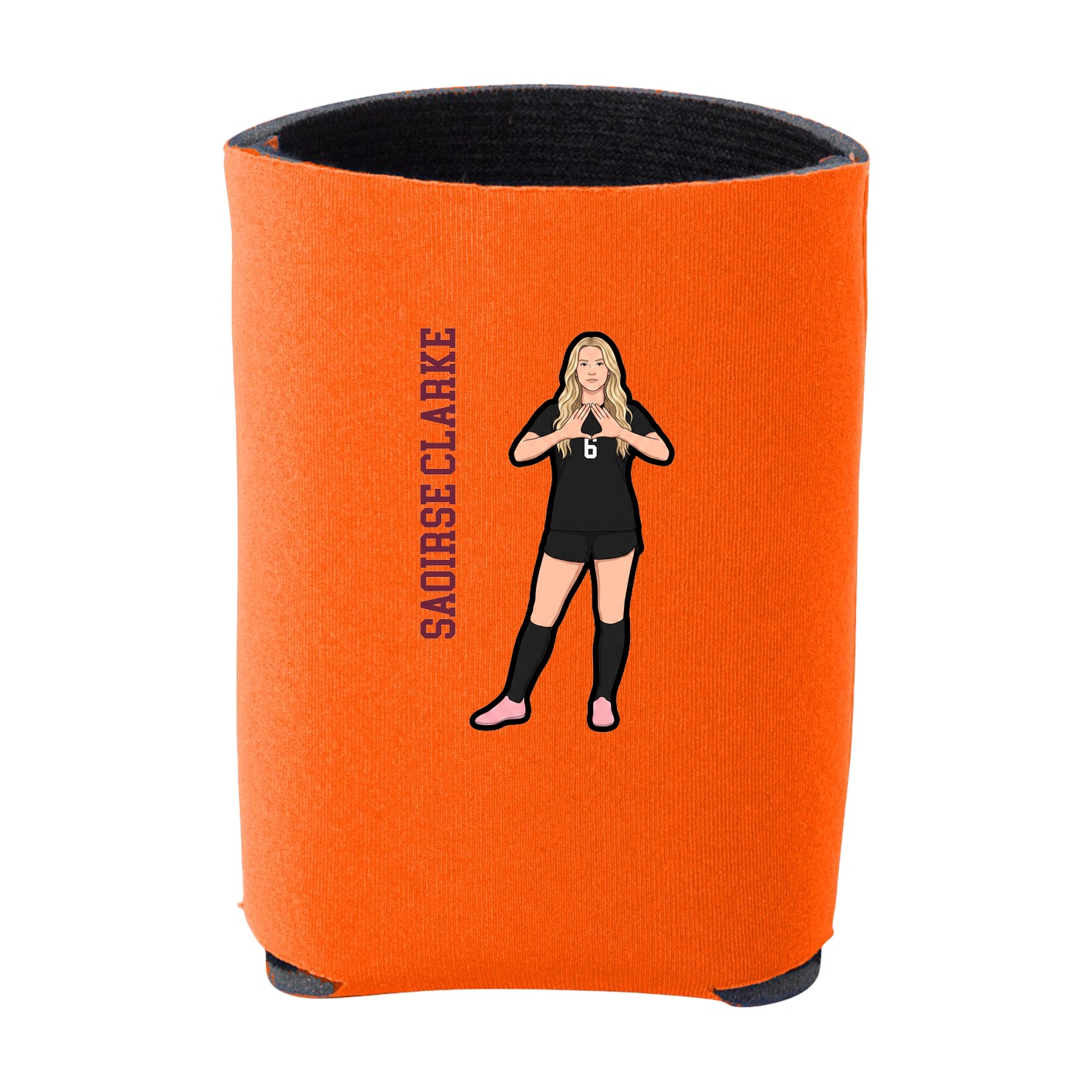 Can Holder — Name Vertical in Orange