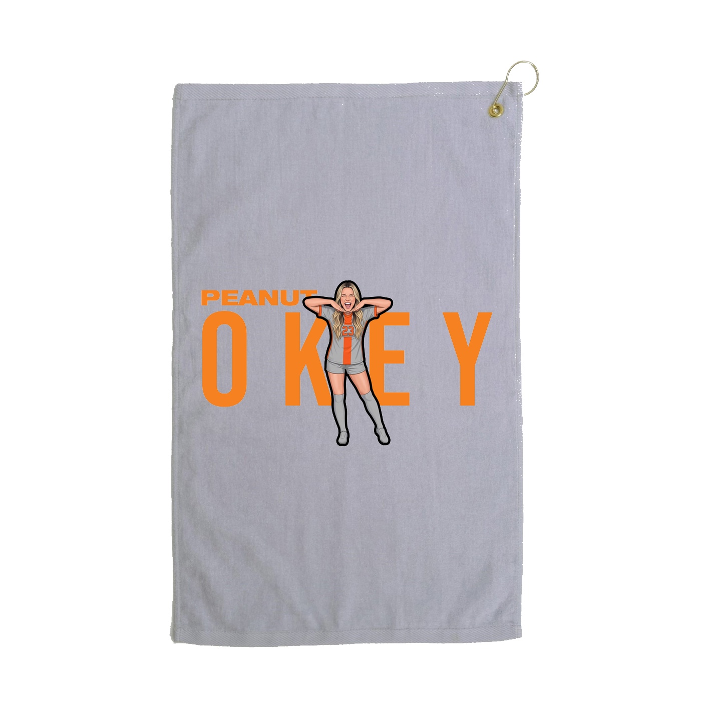 Golf Towel — Player Name in Grey