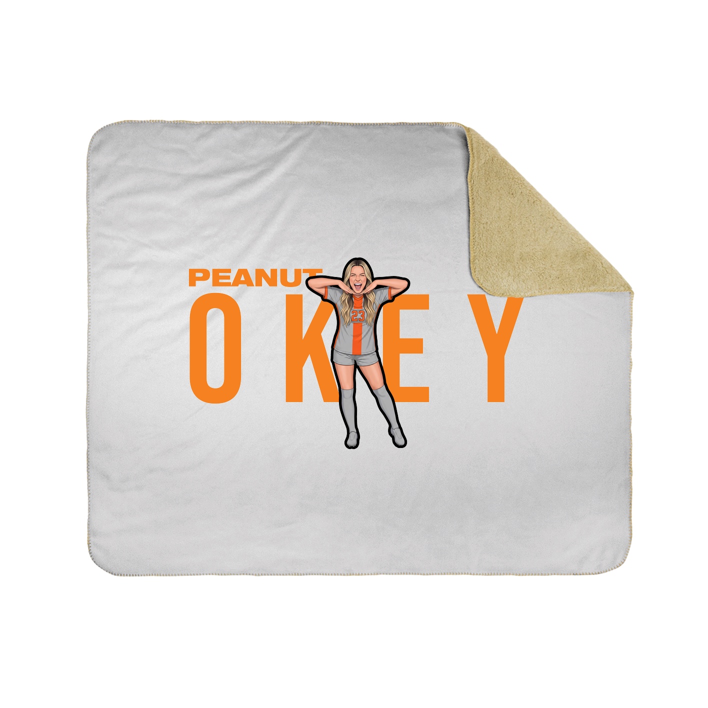 Throw Blanket — Player Name in White