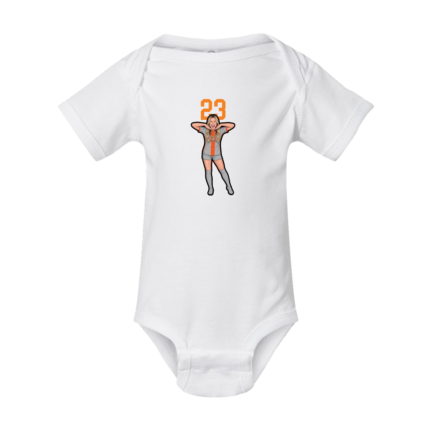Baby Onesie — Number Top in White