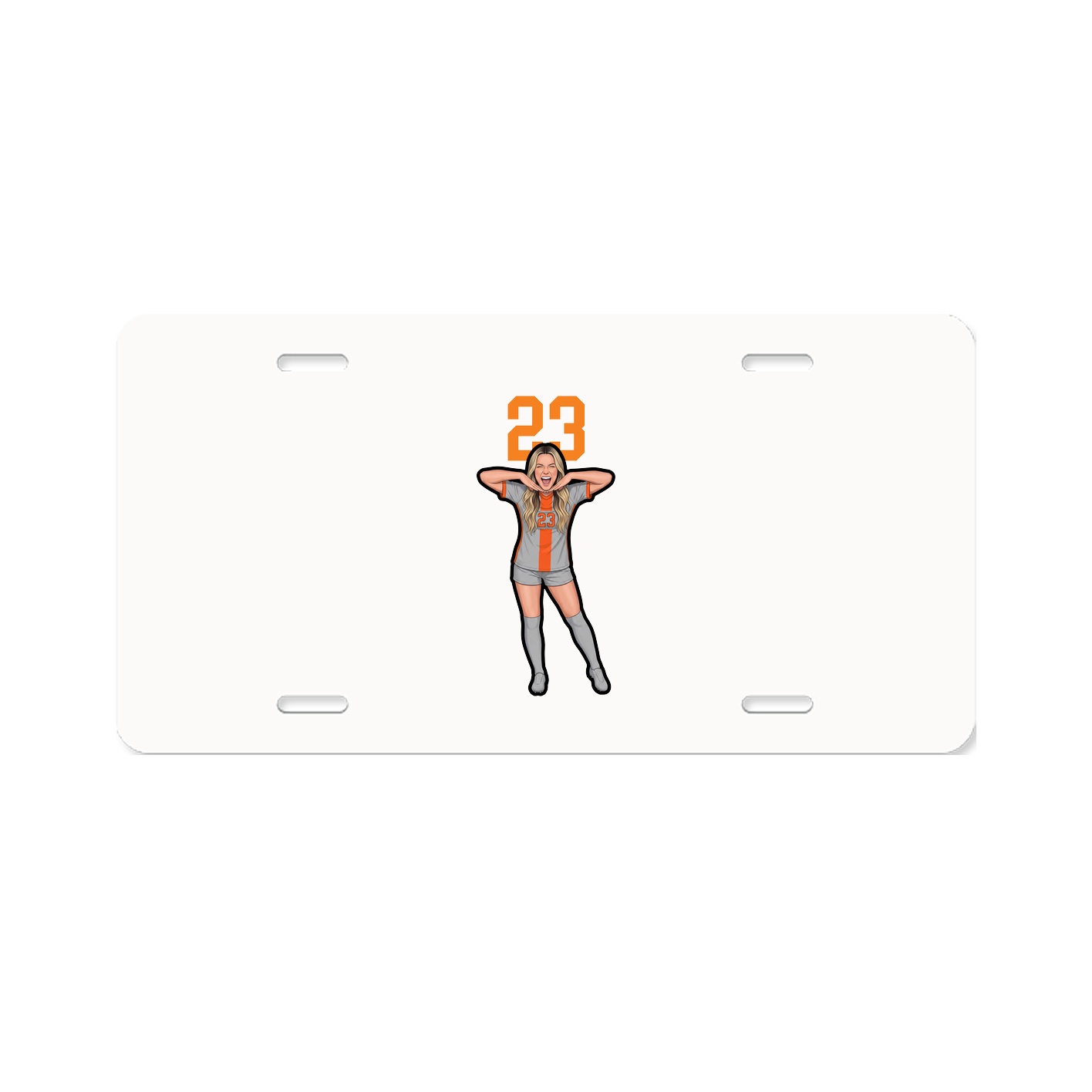License Plate — Number Top in Classic
