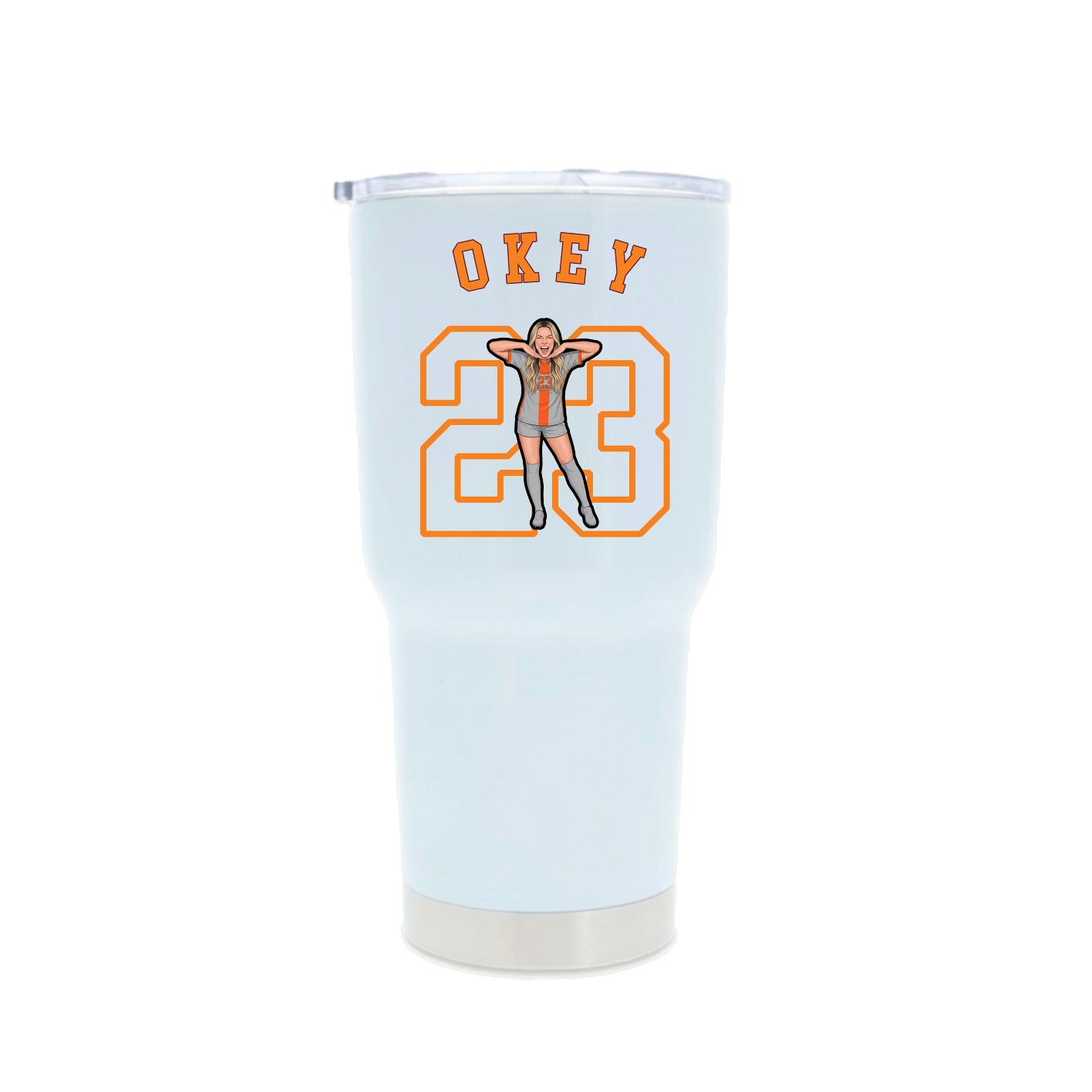 30oz Stainless Steel Tumbler — Shirsey Arch in White