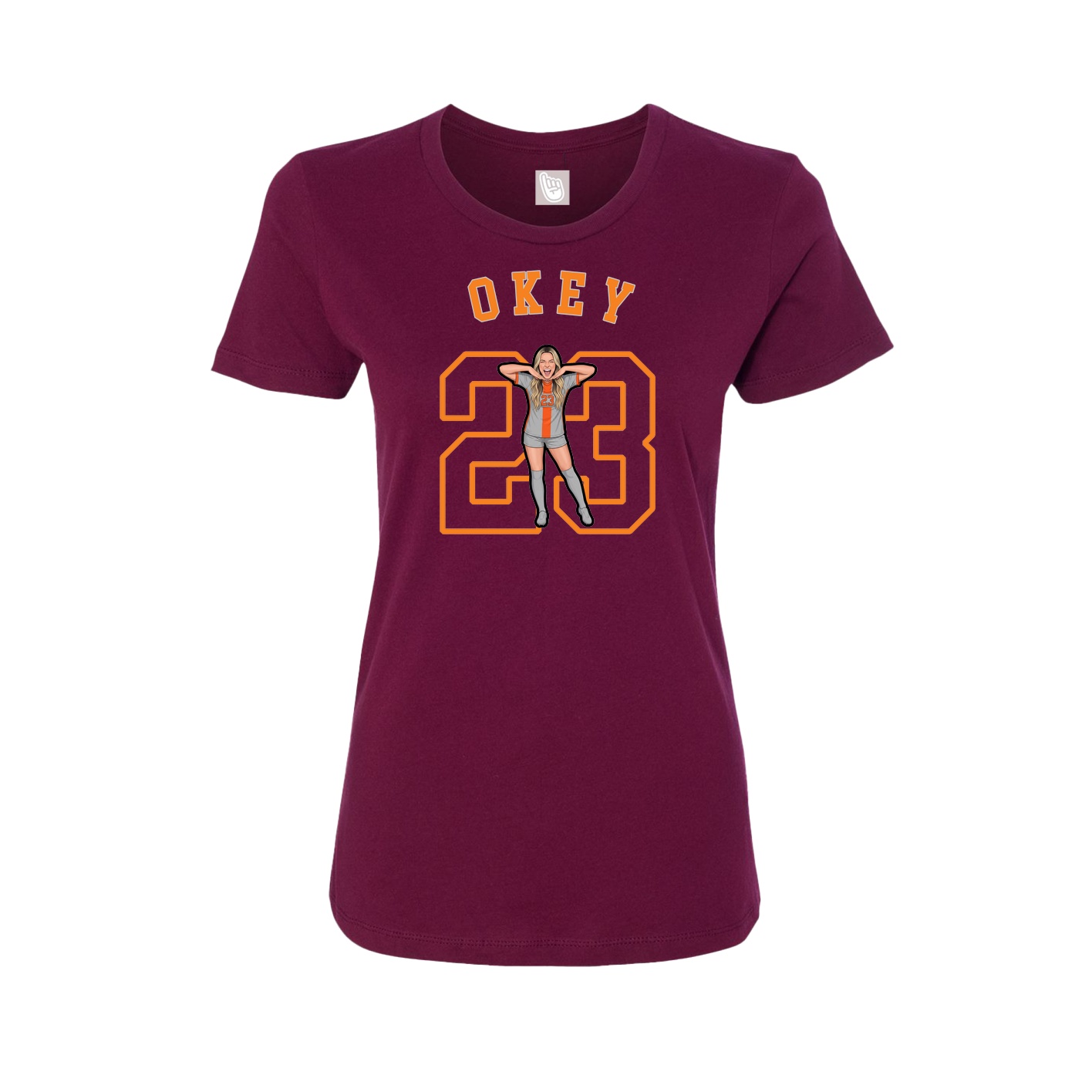 Fitted Women's Tee — Shirsey Arch in Maroon