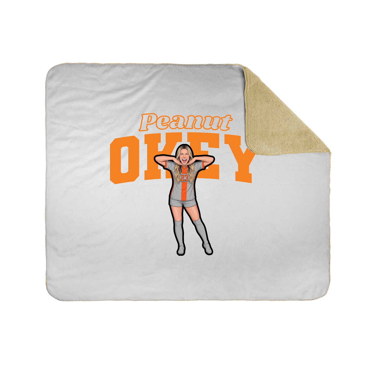 Throw Blanket — Name Arch in White