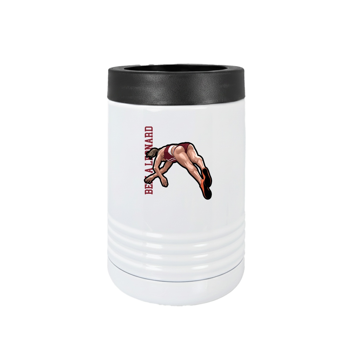 Beverage Holder — Name Vertical in White
