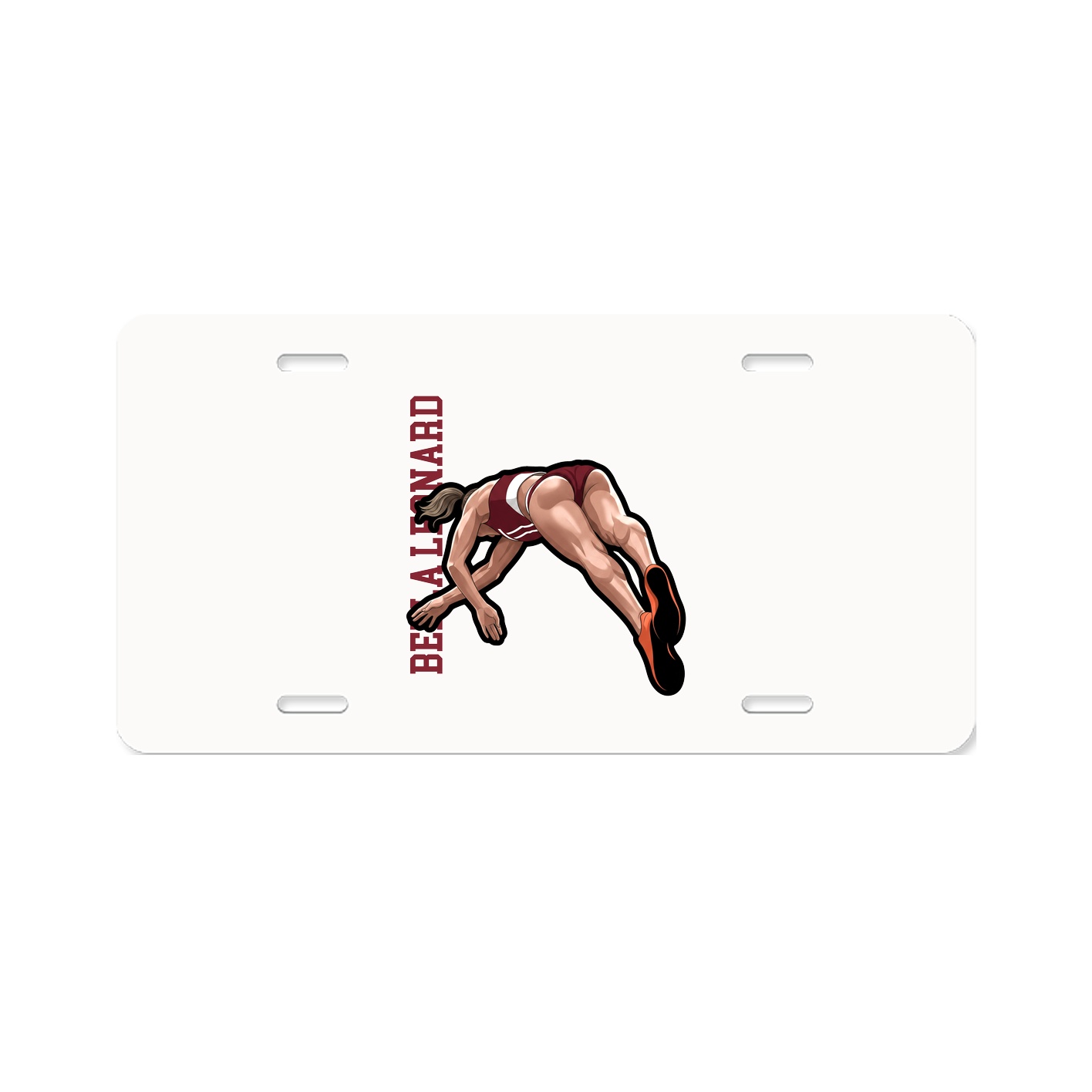 License Plate — Name Vertical in Classic